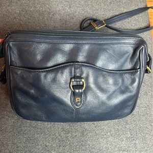 Excellent Y2K Blue Leather Aigner Crossbody Bag